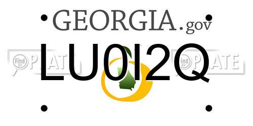 LU0I2Q Georgia License Plate