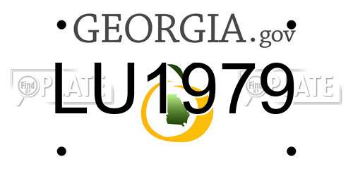 LU1979 Georgia License Plate