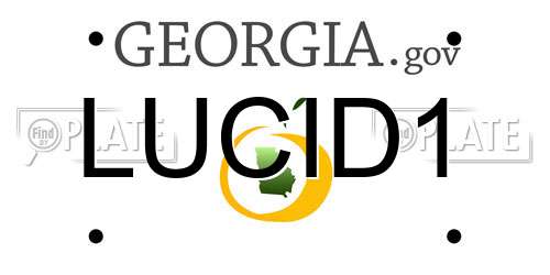 LUCID1 Georgia License Plate