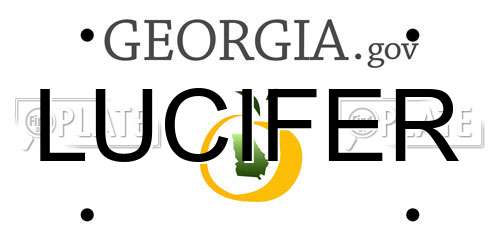 LUCIFER Georgia License Plate
