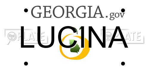 LUCINA Georgia License Plate