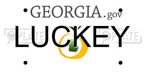 LUCKEY Georgia License Plate