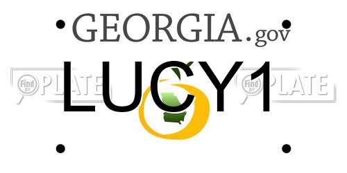 LUCY1 Georgia License Plate
