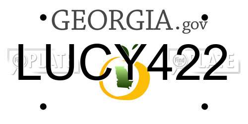 LUCY422 Georgia License Plate