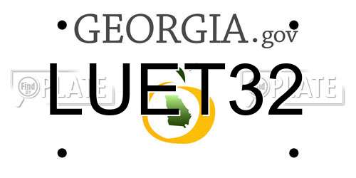 LUET32 Georgia License Plate