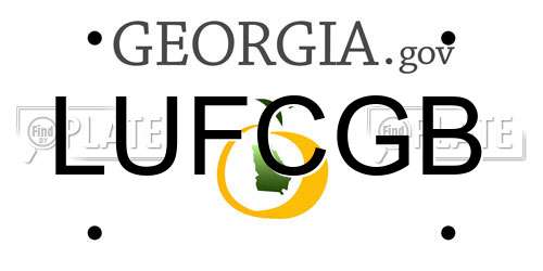 LUFCGB Georgia License Plate