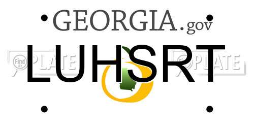 LUHSRT Georgia License Plate