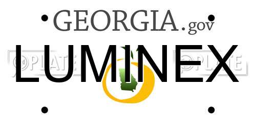 LUMINEX Georgia License Plate