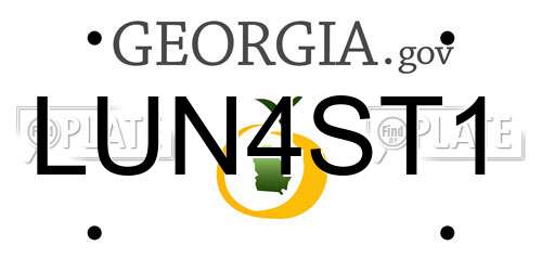 LUN4ST1 Georgia License Plate