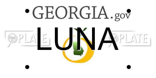 LUNA Georgia License Plate