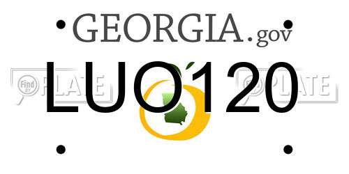 LUO120 Georgia License Plate