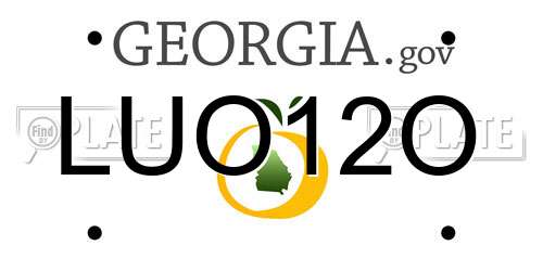 LUO12O Georgia License Plate