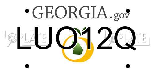 LUO12Q Georgia License Plate