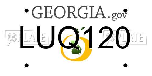 LUQ120 Georgia License Plate