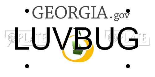 LUVBUG Georgia License Plate