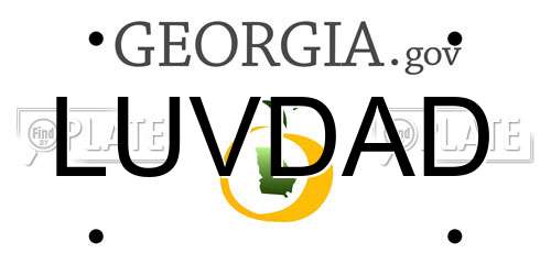 LUVDAD Georgia License Plate