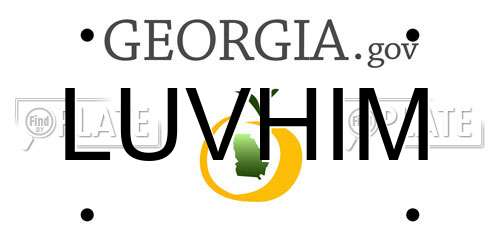 LUVHIM Georgia License Plate