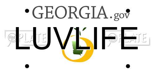 LUVLIFE Georgia License Plate