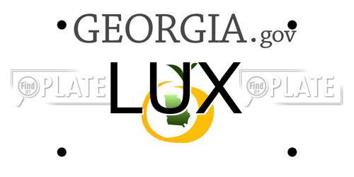 LUX Georgia License Plate