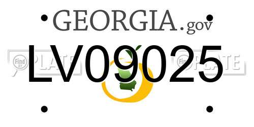 LV09025 Georgia License Plate