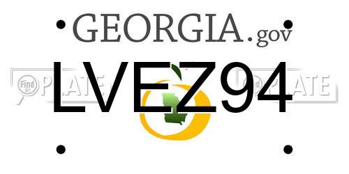 LVEZ94 Georgia License Plate