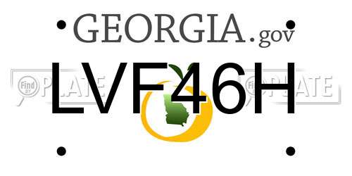 LVF46H Georgia License Plate