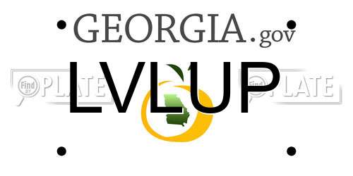 LVLUP Georgia License Plate