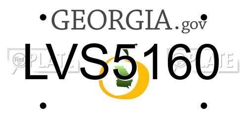 LVS5160 Georgia License Plate
