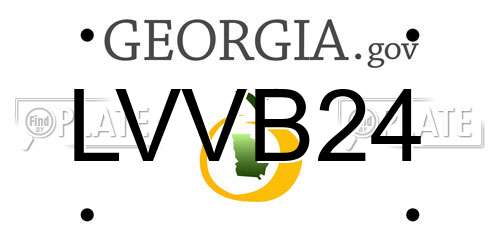 LVVB24 Georgia License Plate