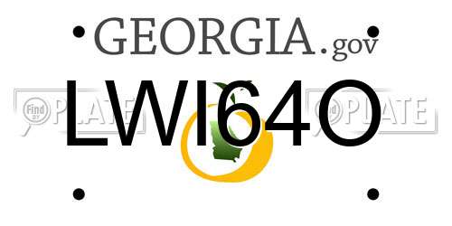 LWI64O Georgia License Plate