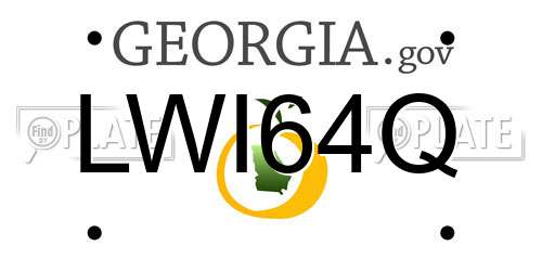 LWI64Q Georgia License Plate