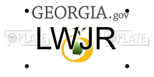LWJR Georgia License Plate