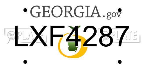 LXF4287 Georgia License Plate