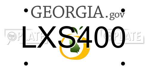 LXS400 Georgia License Plate