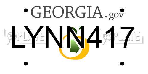 LYNN417 Georgia License Plate