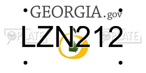 LZN212 Georgia License Plate