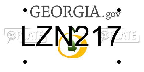LZN217 Georgia License Plate