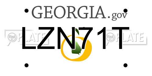 LZN71T Georgia License Plate
