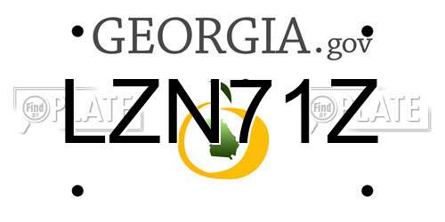 LZN71Z Georgia License Plate