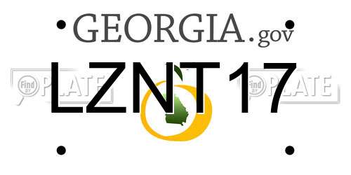 LZNT17 Georgia License Plate