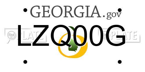 LZQ00G Georgia License Plate