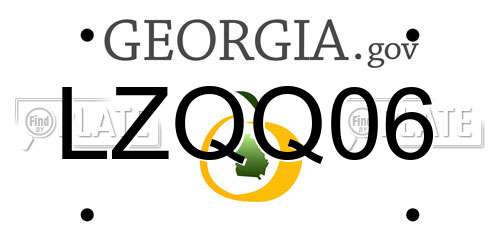 LZQQ06 Georgia License Plate