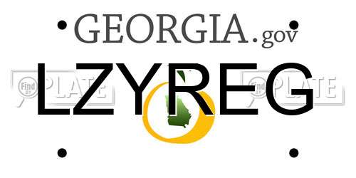 LZYREG Georgia License Plate