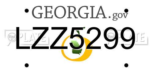 LZZ5299 Georgia License Plate