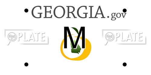 M Georgia License Plate