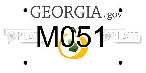 M051 Georgia License Plate