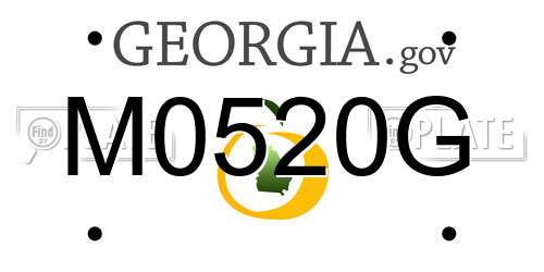 M0520G Georgia License Plate