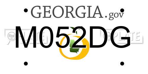 M052DG Georgia License Plate