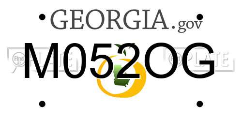 M052OG Georgia License Plate