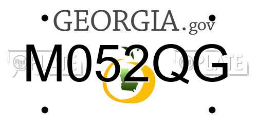 M052QG Georgia License Plate